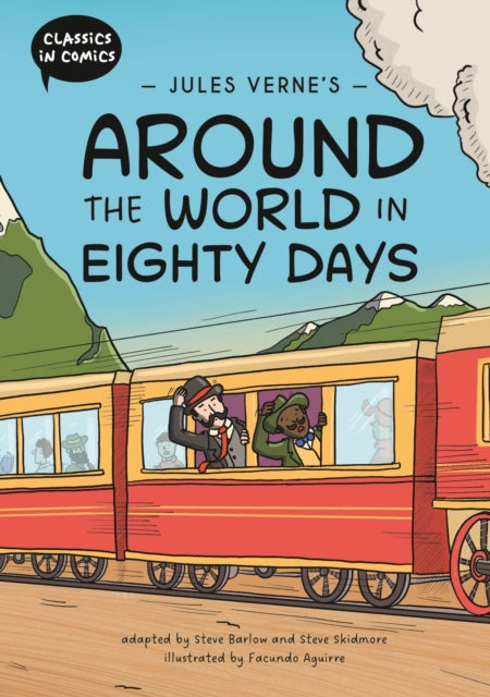Jules Verne's Around the World in Eighty Days book cover illustrated by Fasu