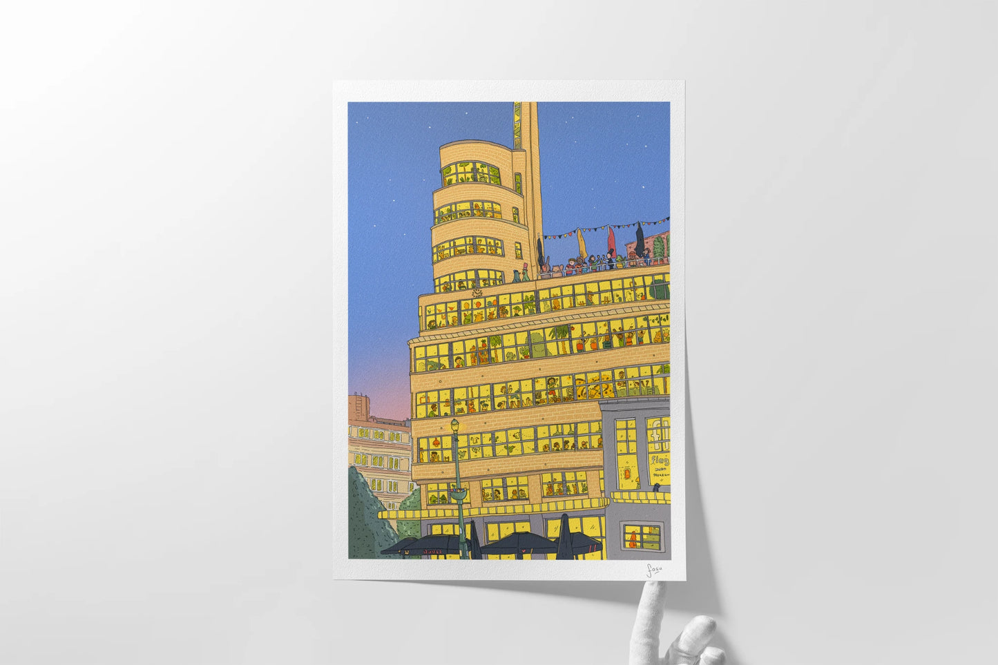 Detail of Flagey Brussels fine art print by Fasu