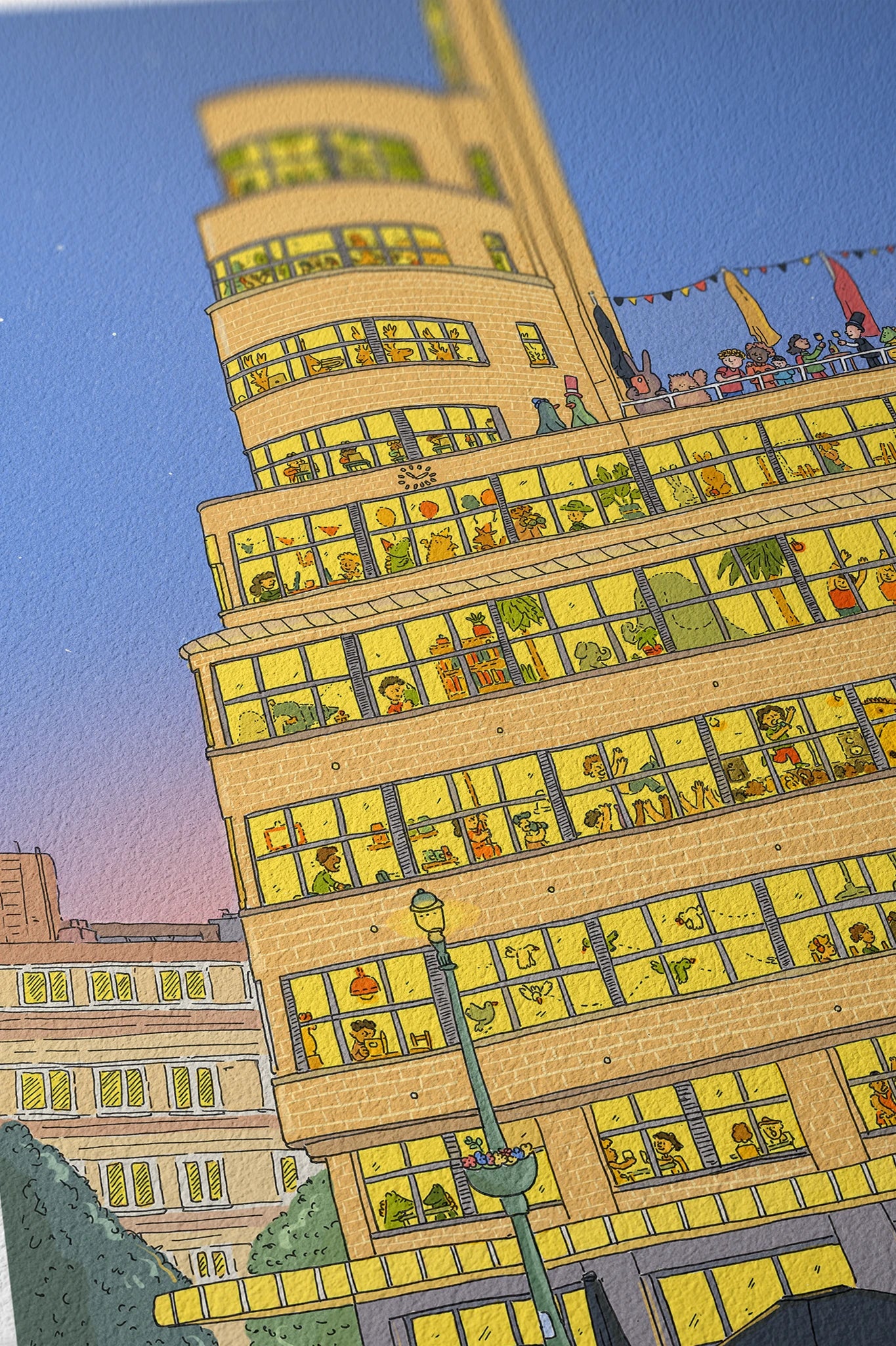 Detail of Flagey Brussels fine art print by Fasu