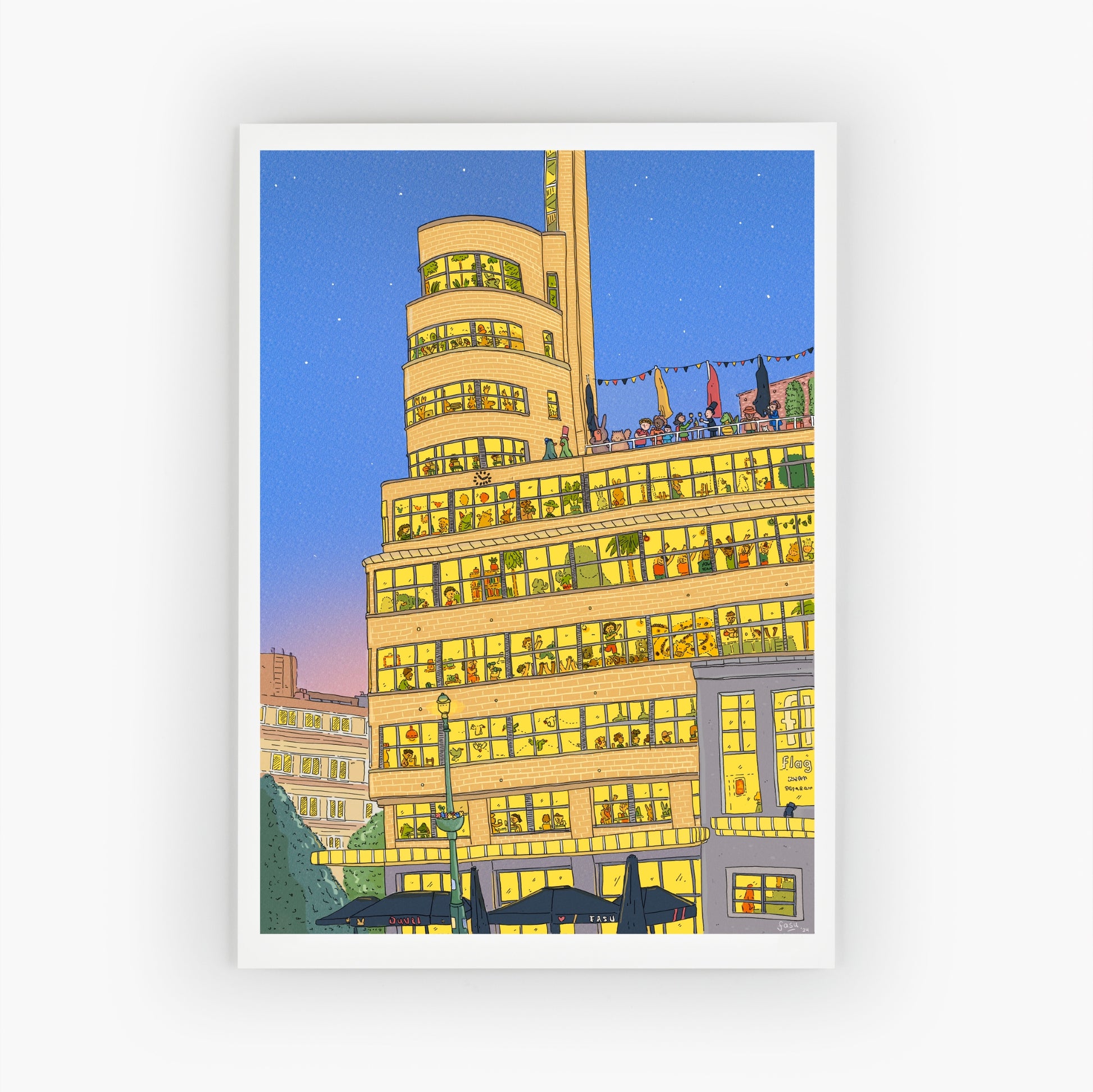 Flagey Brussels fine art print by Fasu
