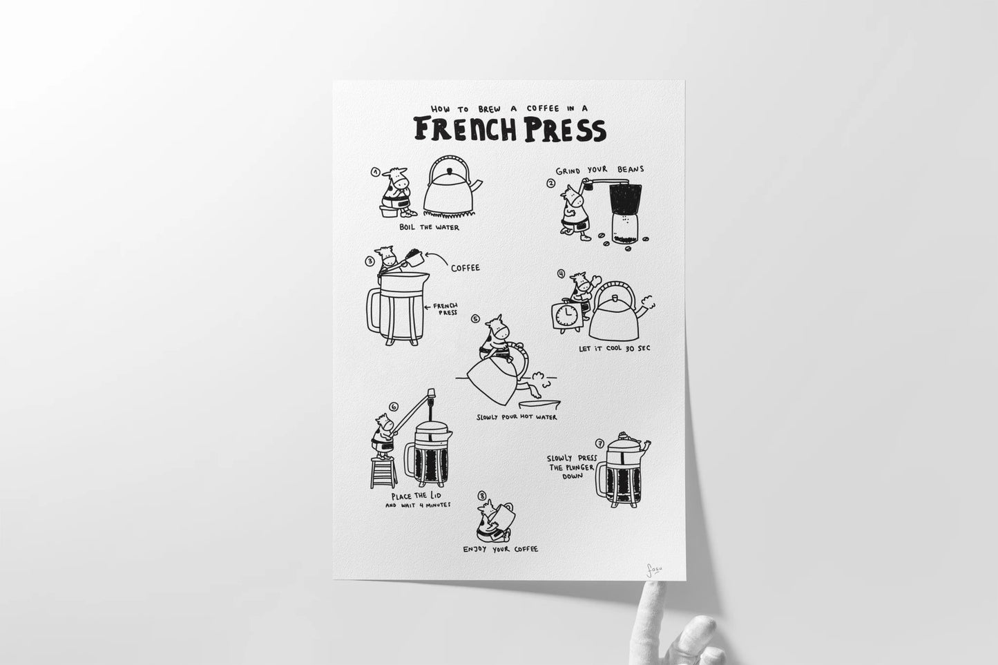Detail of French press Brussels fine art print by Fasu