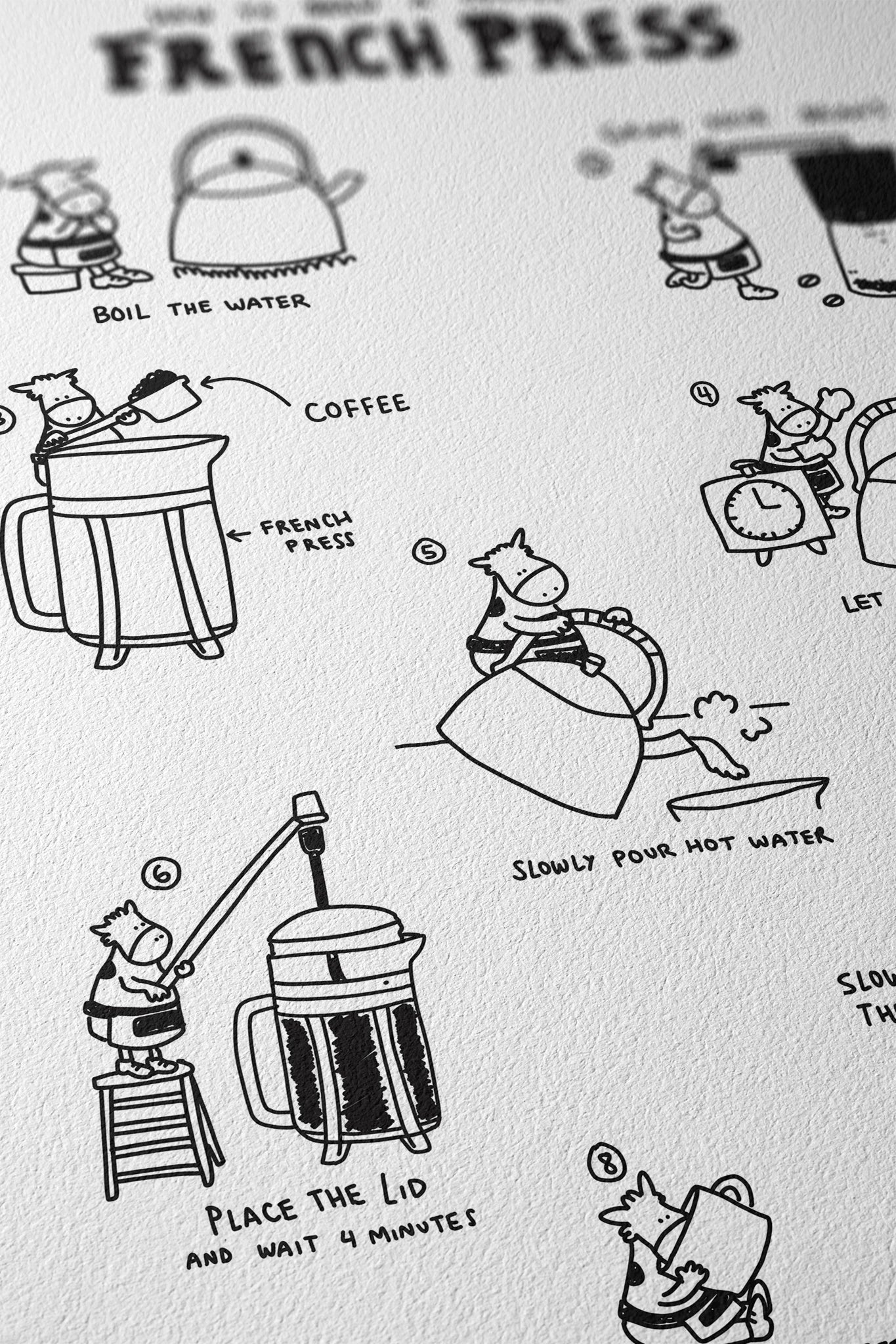 Detail of French press Brussels fine art print by Fasu