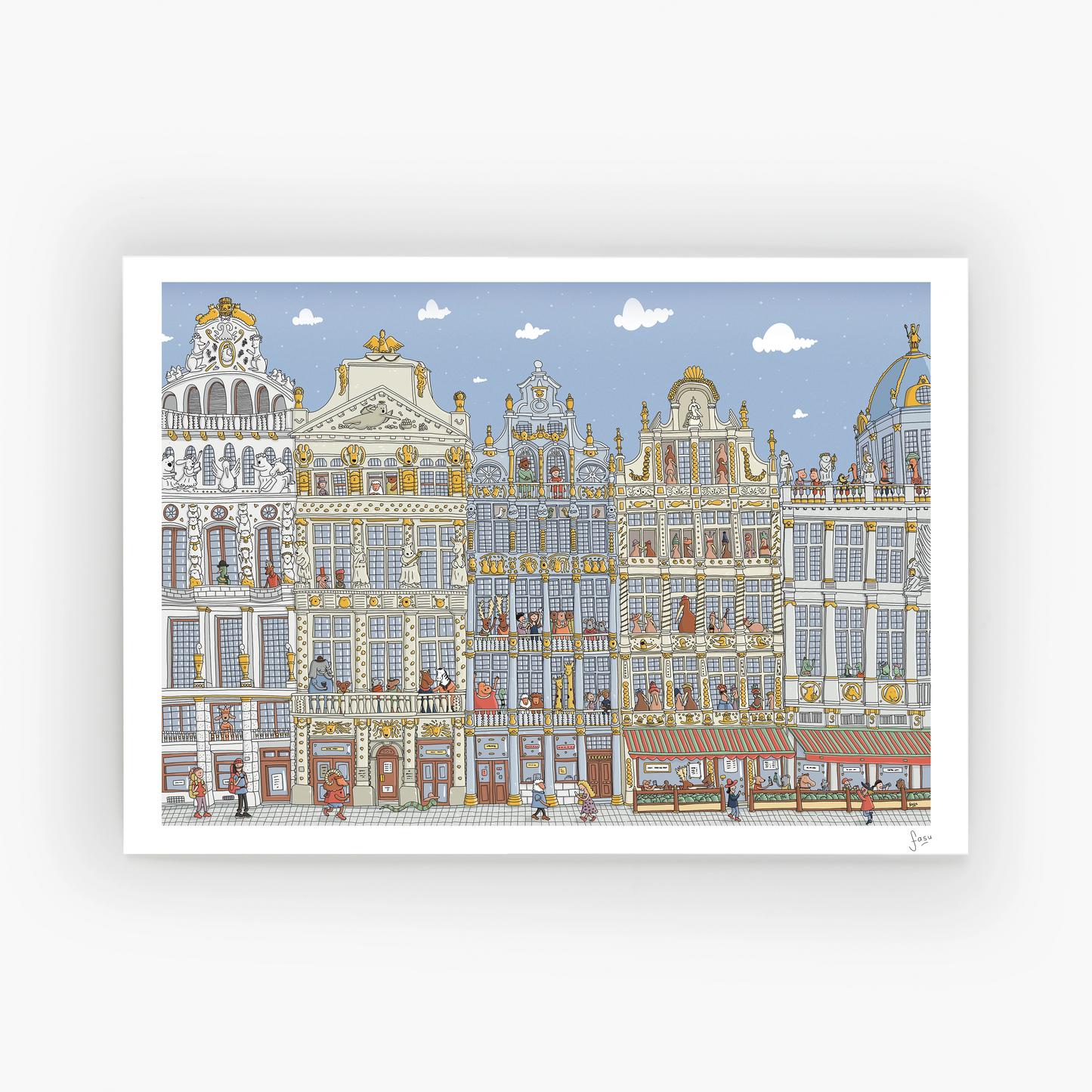 Grand Place Brussels fine art print by Fasu