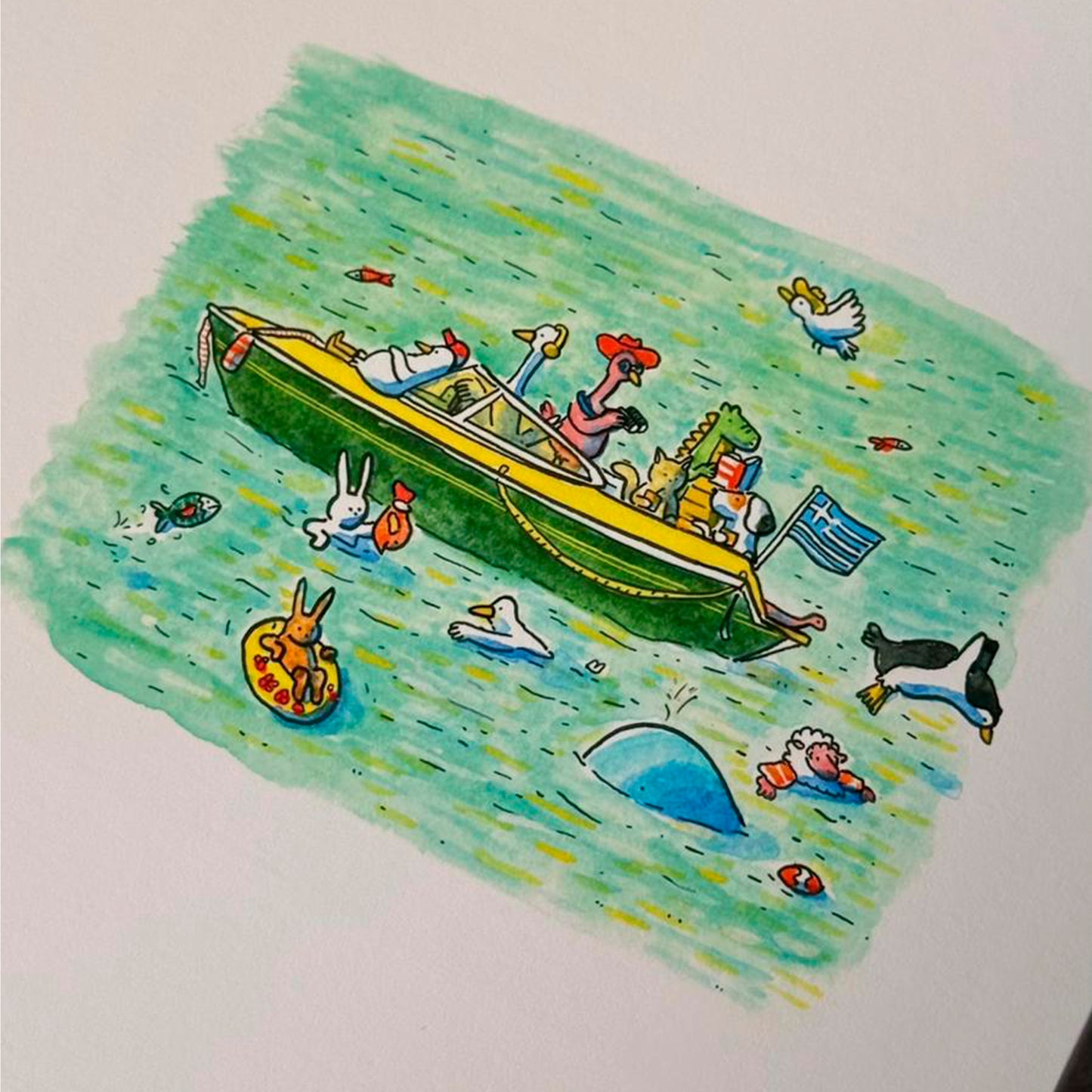 Detail of Les Vacances fine art print by Fasu