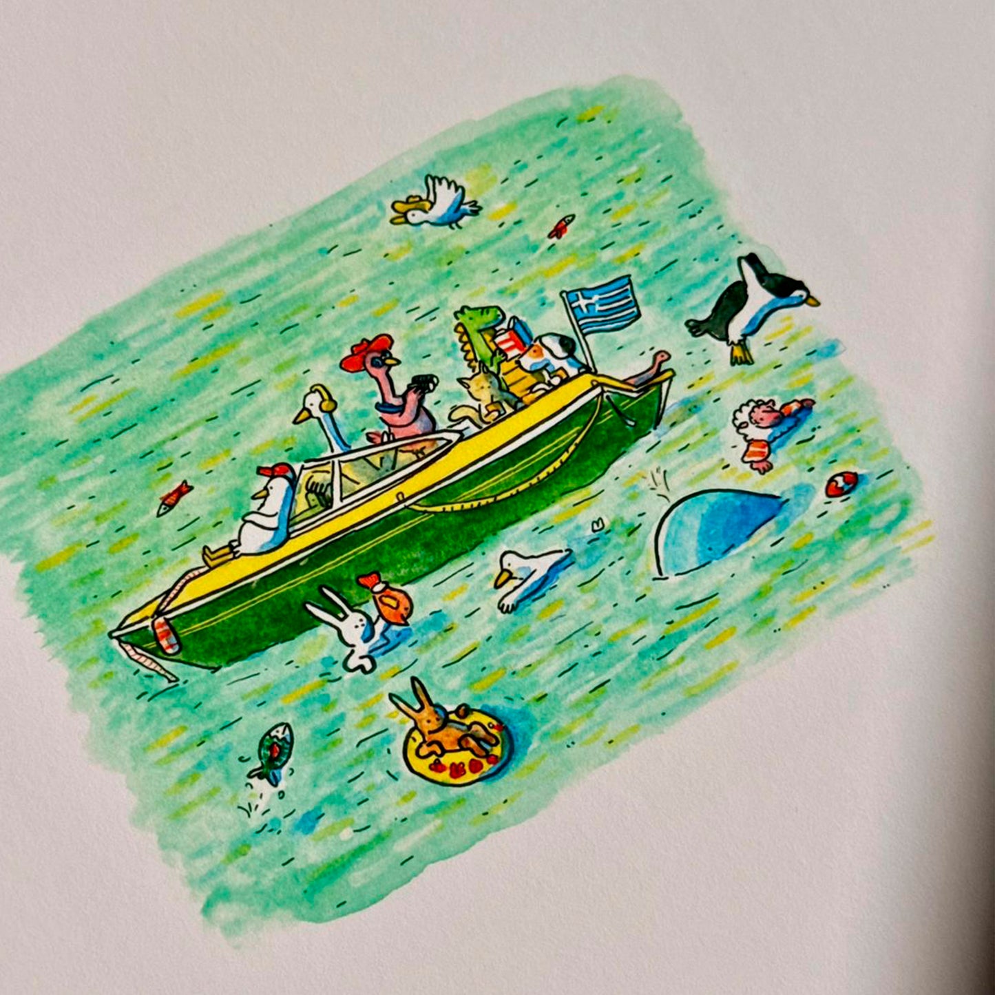 Detail of Les Vacances fine art print by Fasu