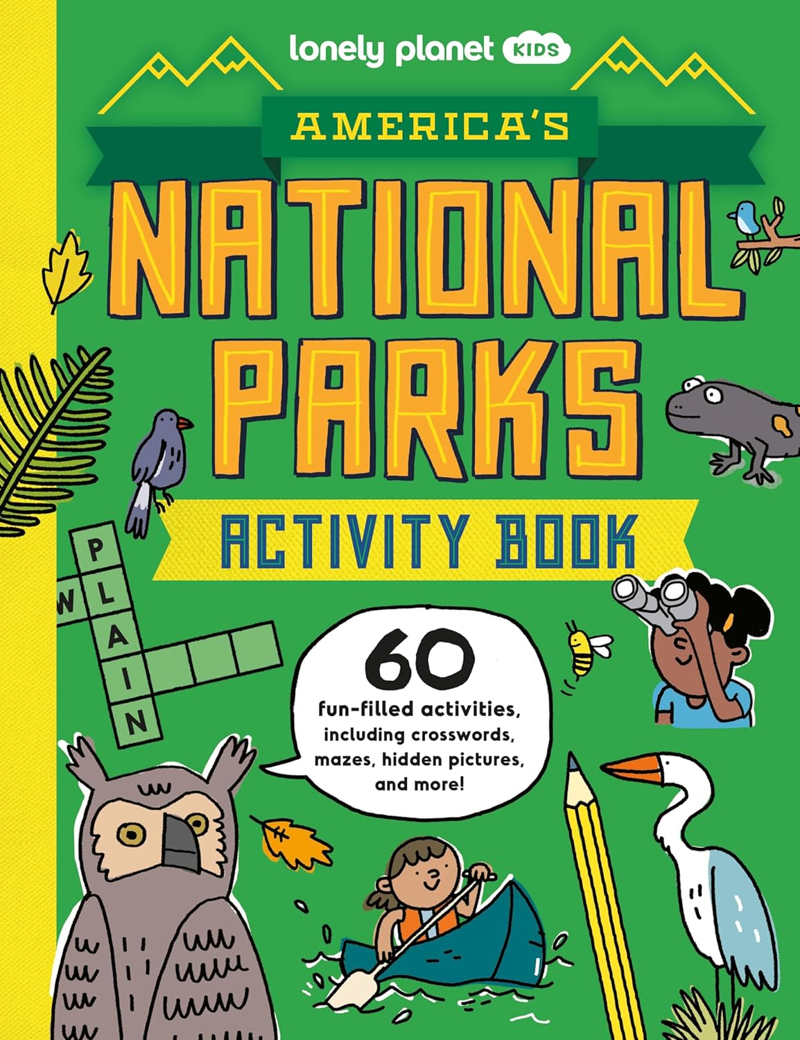 Lonely Planet Kids America's National Parks Activity Book cover illustrated by Fasu