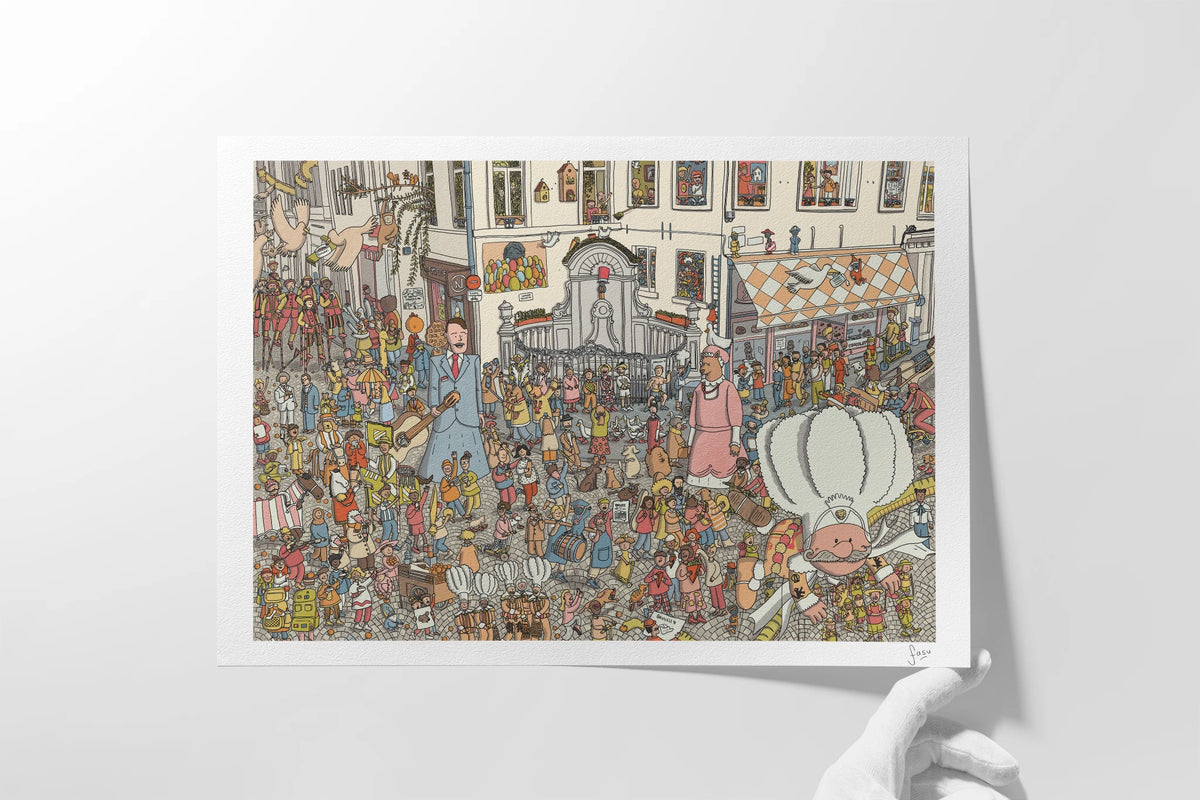 Detail of Manneken Pis Brussels fine art print by Fasu