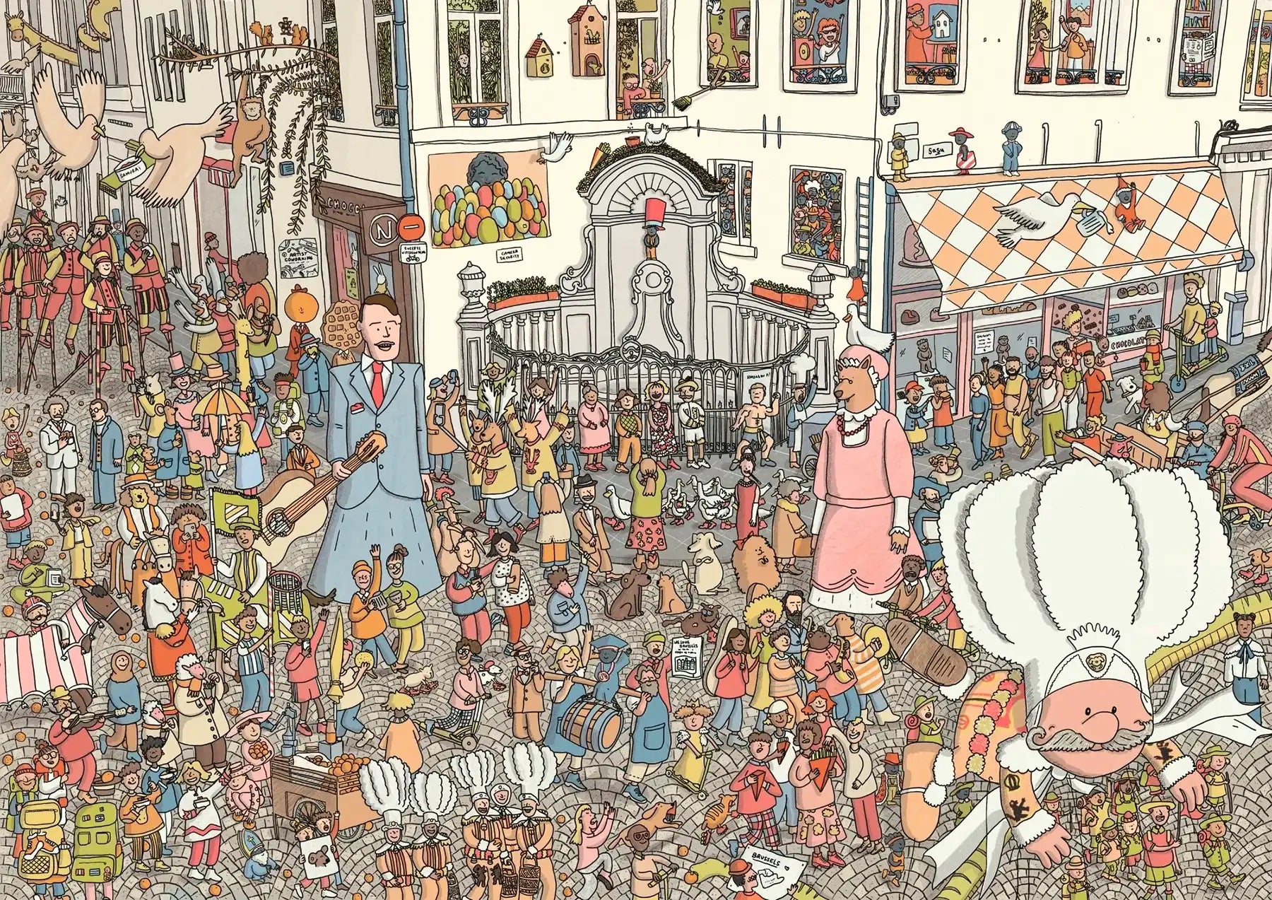 Manneken Pis Brussels illustration by Fasu