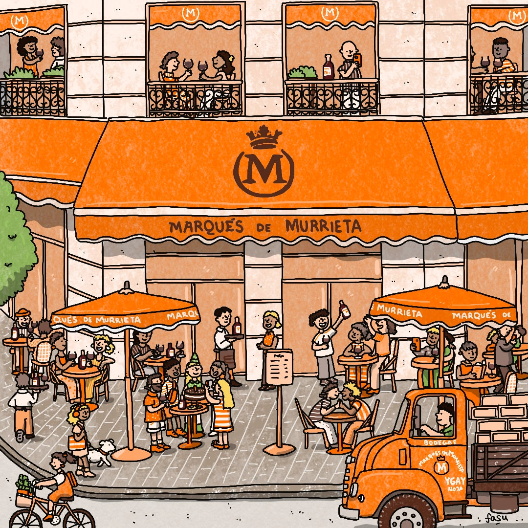 Marqués de Murrieta wine illustration by Fasu