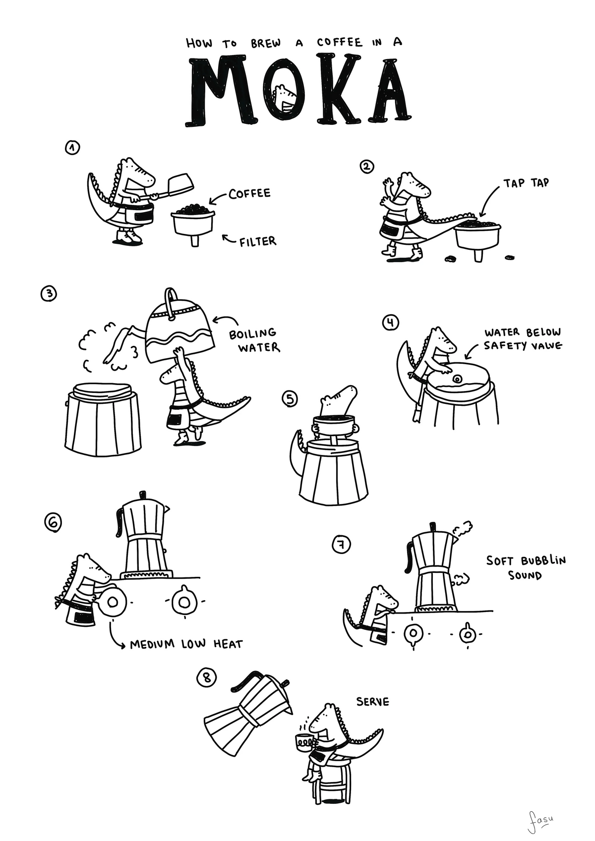 Moka Brussels illustration by Fasu