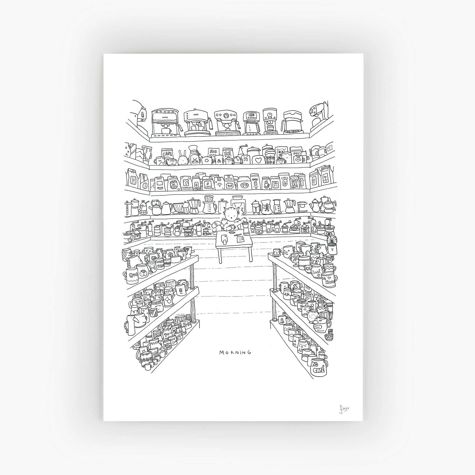 Morning illustration fine art print by Fasu
