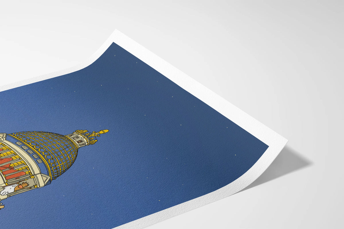 Paper detail of Palais de Justice Brussels fine art print by Fasu