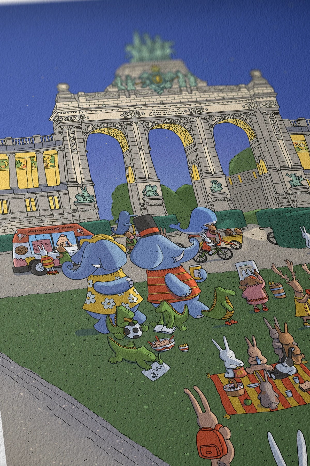 Detail of Parc du Cinquantenaire Brussels fine art print by Fasu