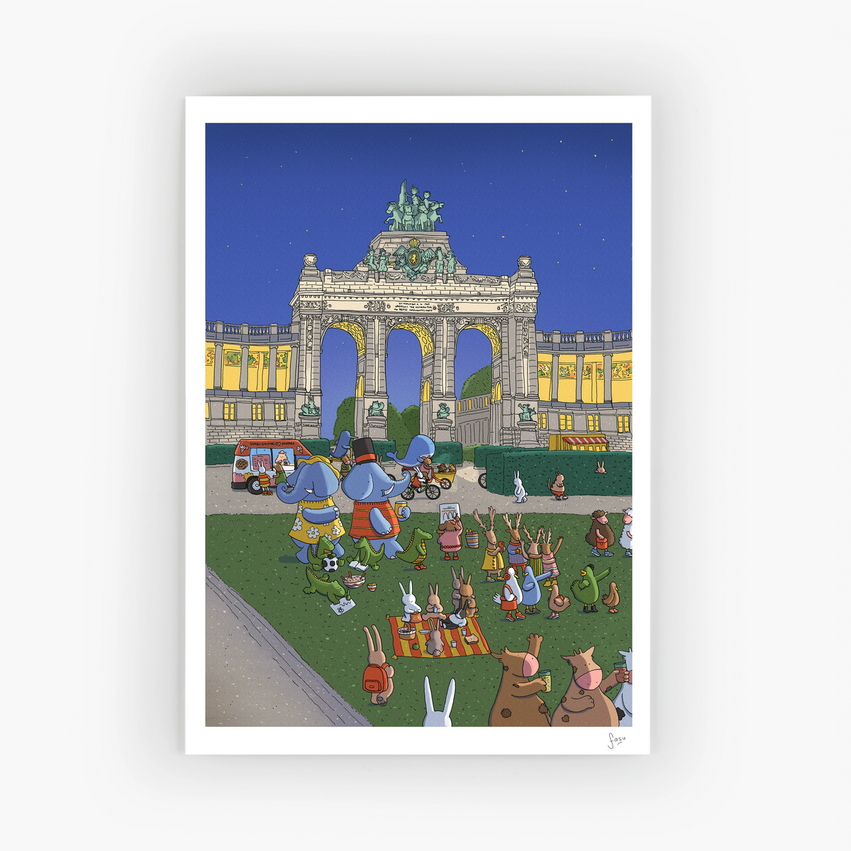 Parc du Cinquantenaire Brussels fine art print by Fasu