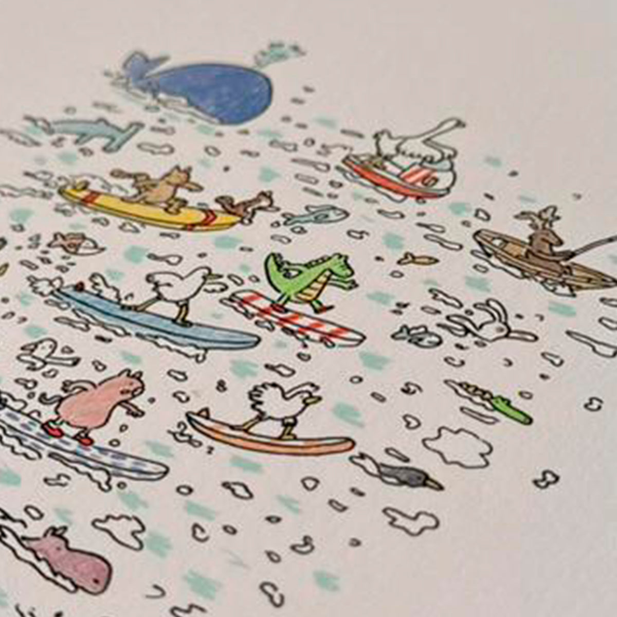 Detail of Playita fine art print by Fasu