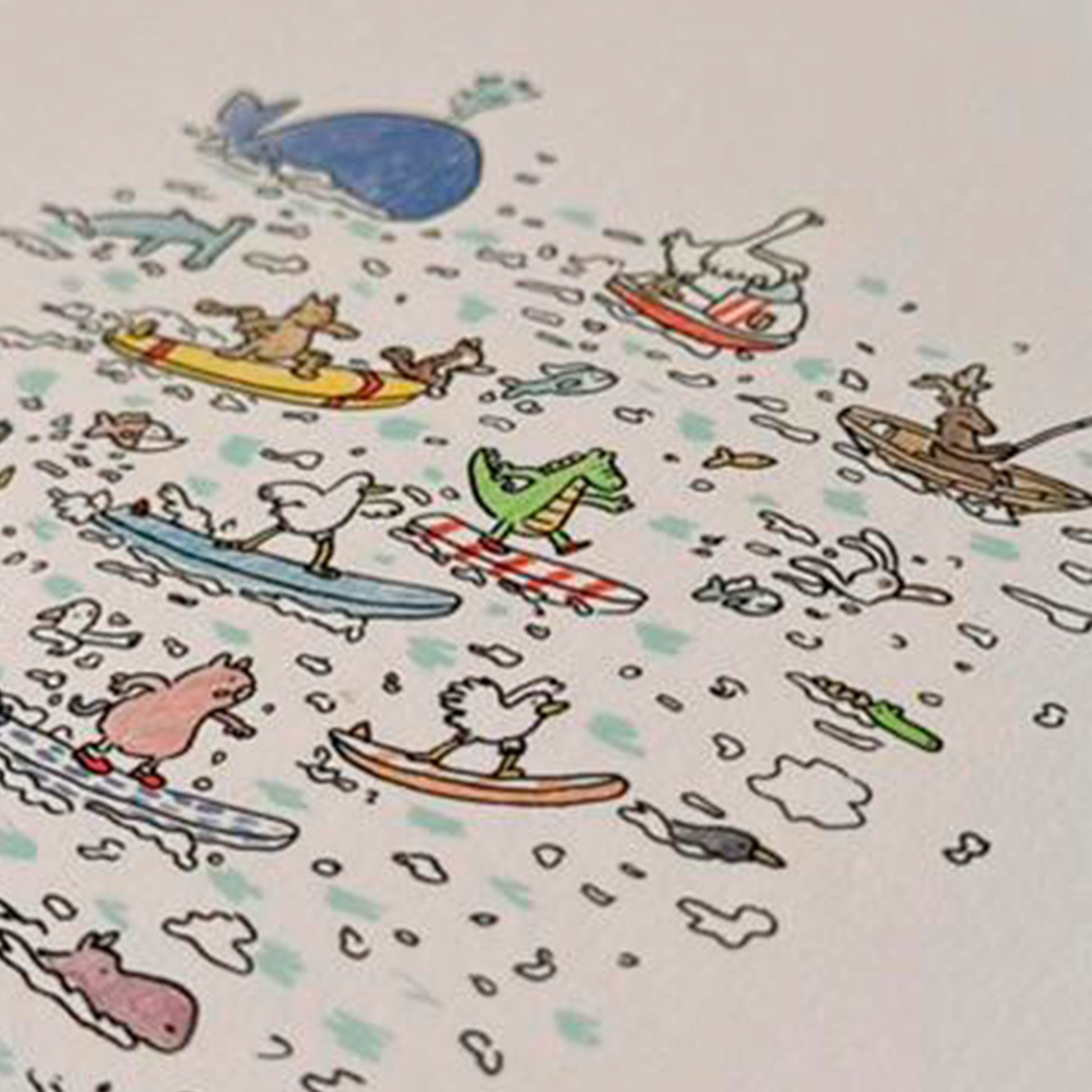 Detail of Playita fine art print by Fasu