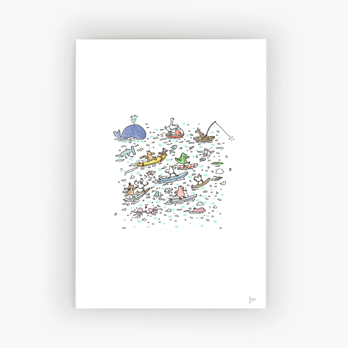 Playita illustration fine art print by Fasu