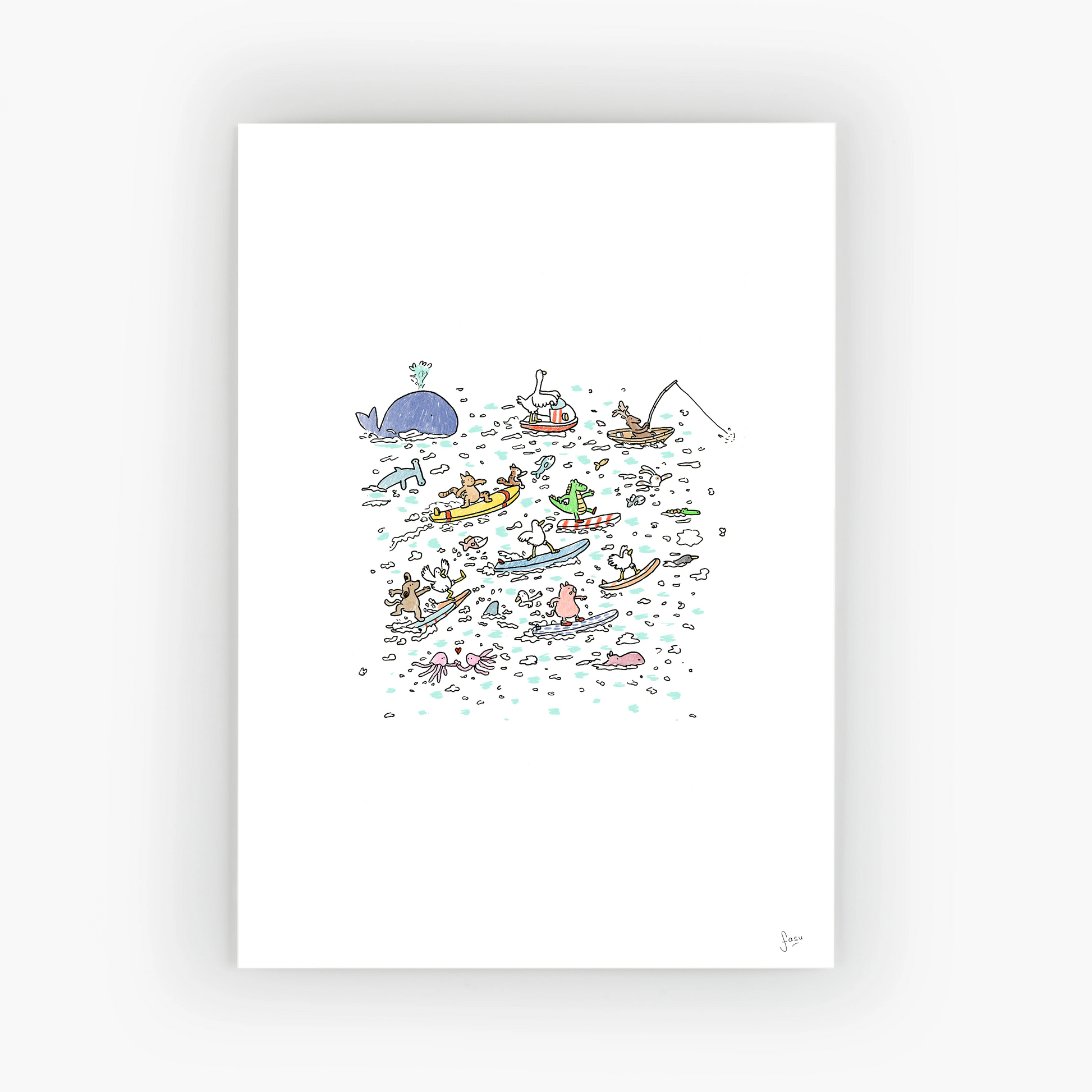 Playita illustration fine art print by Fasu