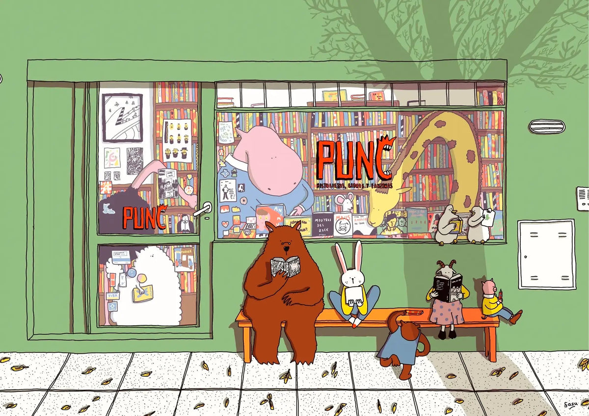 PUNC bookshop personal illustration by Fasu