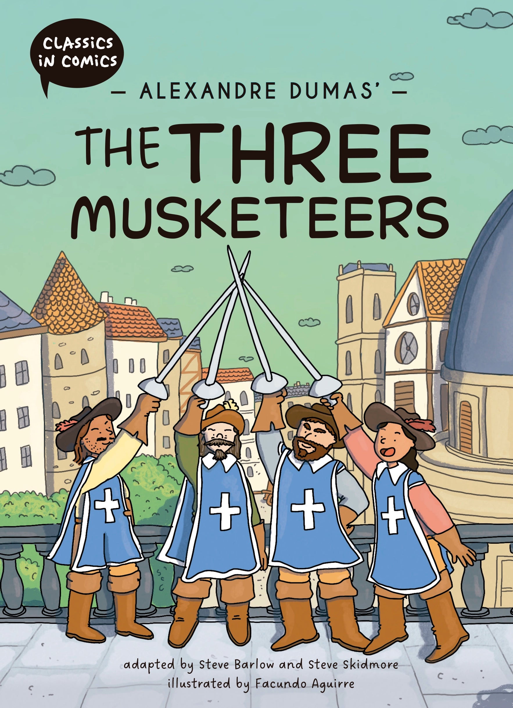 Alexandre Dumas' The Three Musketeers book cover illustrated by Fasu