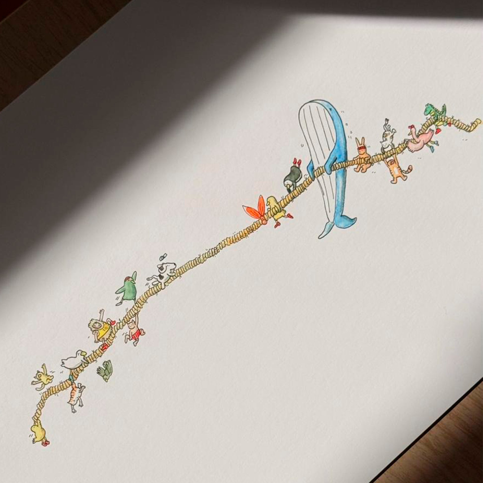 Detail of Tira y afloja fine art print by Fasu